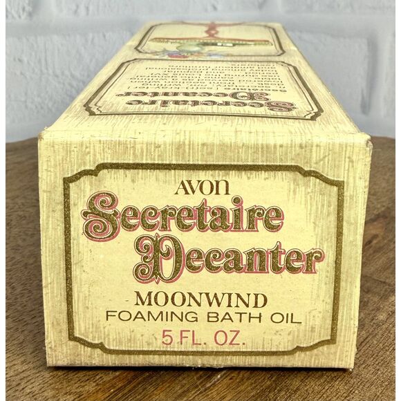 NEW Vintage AVON Secretaire Moonwind Foaming Bath Oil Decanter 5 oz - Picture 2 of 12